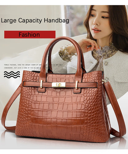 3-layer Women Single Shoulder Bag 2024 Soft Leather Designer Handbag Brand Tote Bag Large Capacity Casual Women Handbags A Main