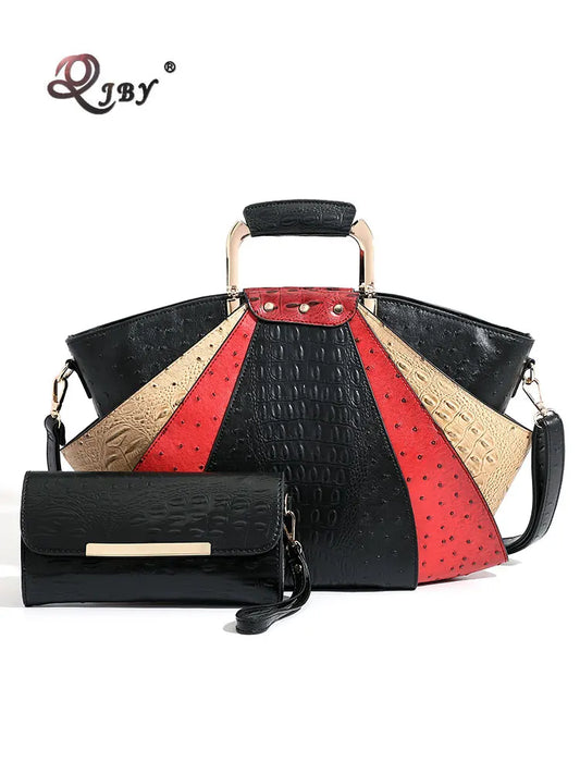 Bag Woman Large Capacity Leather Purse Fashion Designer Metal Top Handle Handbags Women Crossbody Large Tote Bags for Women