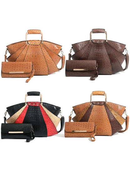 Bag Woman Large Capacity Leather Purse Fashion Designer Metal Top Handle Handbags Women Crossbody Large Tote Bags for Women