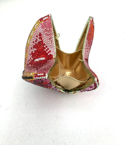 XIYUAN Butterfly Shaped Crystal Evening Clutch Bags Women Luxury Rhinestone Day Clutches Wedding Clutch Party Gems Purse Bags