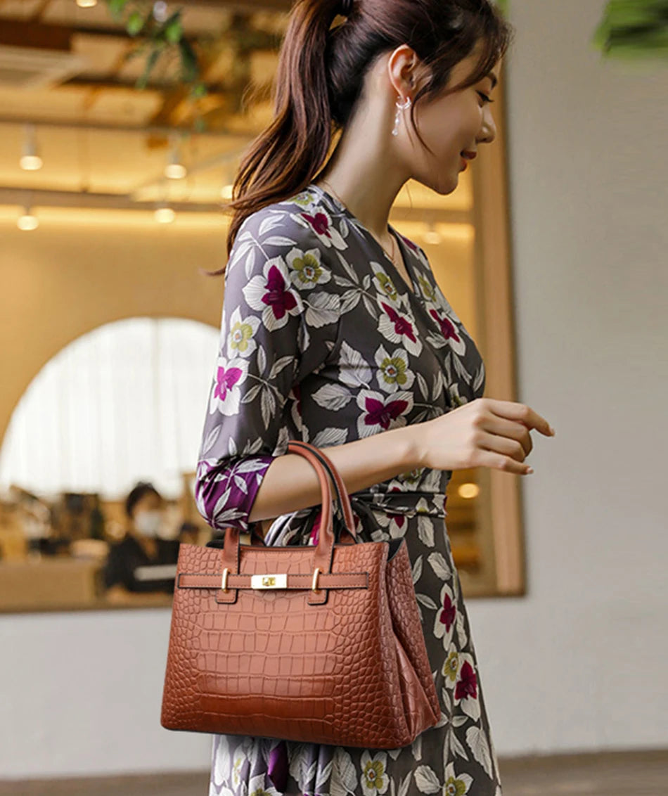 3-layer Women Single Shoulder Bag 2024 Soft Leather Designer Handbag Brand Tote Bag Large Capacity Casual Women Handbags A Main