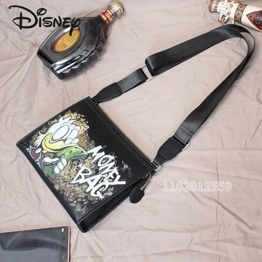 Disney Donald Duck New Men's Handbag Luxury Brand Men's One Shoulder Crossbody Bag Cartoon Fashion Women's Bag Large Capacity