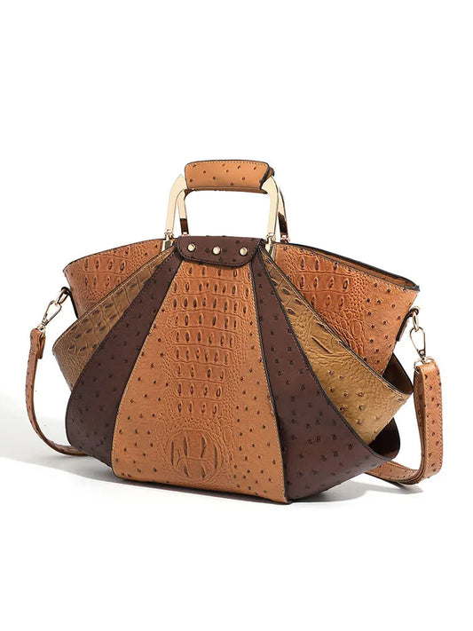 Bag Woman Large Capacity Leather Purse Fashion Designer Metal Top Handle Handbags Women Crossbody Large Tote Bags for Women