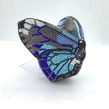XIYUAN Butterfly Shaped Crystal Evening Clutch Bags Women Luxury Rhinestone Day Clutches Wedding Clutch Party Gems Purse Bags