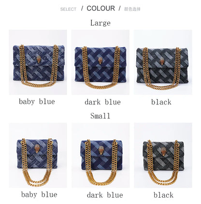 Crossbody bags Fashion Shoulder Bag for Women Denim Chain bag 2025 New Arrival Luxury Brand Designer Square Bag