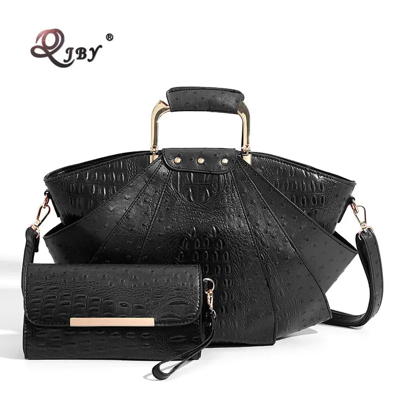 Bag Woman Large Capacity Leather Purse Fashion Designer Metal Top Handle Handbags Women Crossbody Large Tote Bags for Women