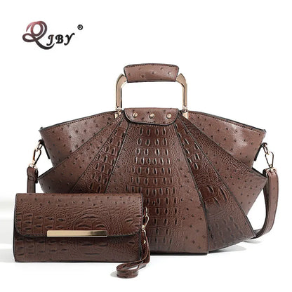 Bag Woman Large Capacity Leather Purse Fashion Designer Metal Top Handle Handbags Women Crossbody Large Tote Bags for Women