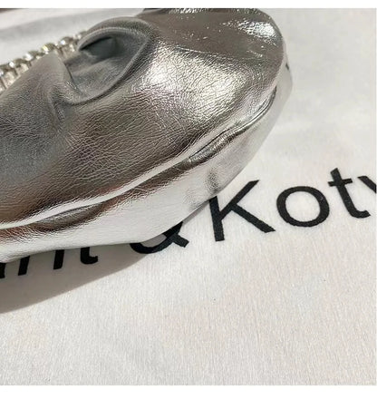 Luxury Circular Metal Handle Mini Bag Women Handbag Glitter Shiny Rhinestone Evening Bag Wedding Party Clutch Purse Shoulder Bag