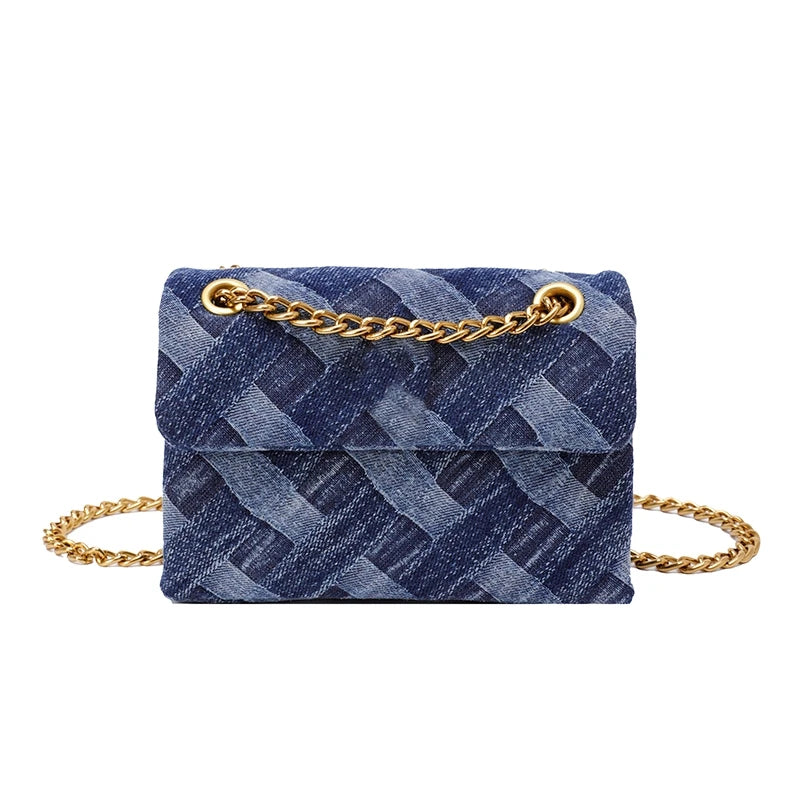 Crossbody bags Fashion Shoulder Bag for Women Denim Chain bag 2025 New Arrival Luxury Brand Designer Square Bag