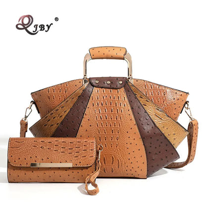 Bag Woman Large Capacity Leather Purse Fashion Designer Metal Top Handle Handbags Women Crossbody Large Tote Bags for Women