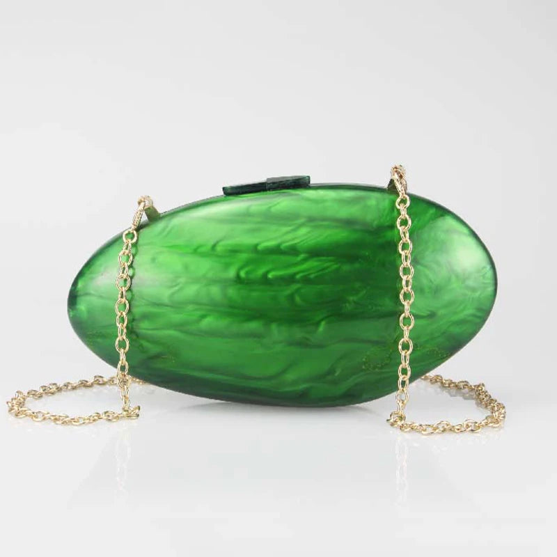 Pearl Acrylic Evening Bags Designer Luxury Clutch Purse Mini Women's Wallet Shell Chain Shoulder Crossbody Wedding Party Handbag