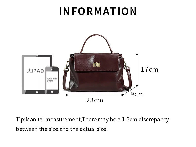 Cowhide Genuine Leather Tote Bag for Women Soft Natural Cow Leather Handbag Fashion Crossbody Bags Female Shoulder Handbag Lady