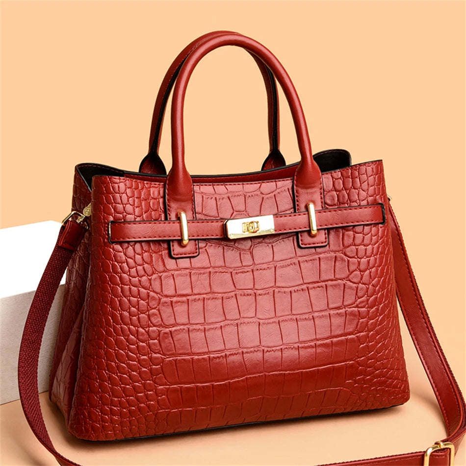 3-layer Women Single Shoulder Bag 2024 Soft Leather Designer Handbag Brand Tote Bag Large Capacity Casual Women Handbags A Main
