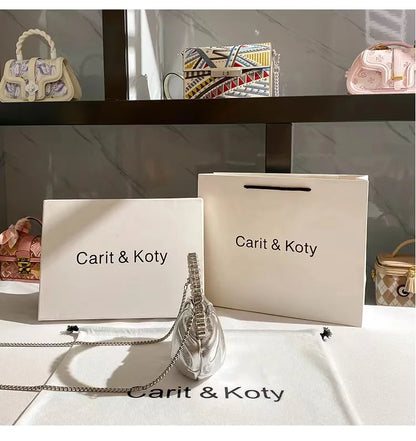Luxury Circular Metal Handle Mini Bag Women Handbag Glitter Shiny Rhinestone Evening Bag Wedding Party Clutch Purse Shoulder Bag