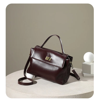 Cowhide Genuine Leather Tote Bag for Women Soft Natural Cow Leather Handbag Fashion Crossbody Bags Female Shoulder Handbag Lady