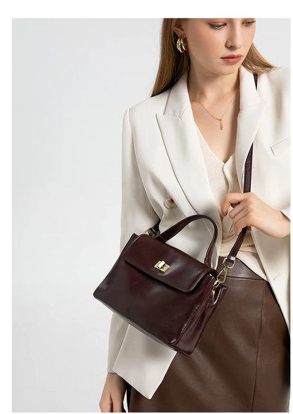 Cowhide Genuine Leather Tote Bag for Women Soft Natural Cow Leather Handbag Fashion Crossbody Bags Female Shoulder Handbag Lady