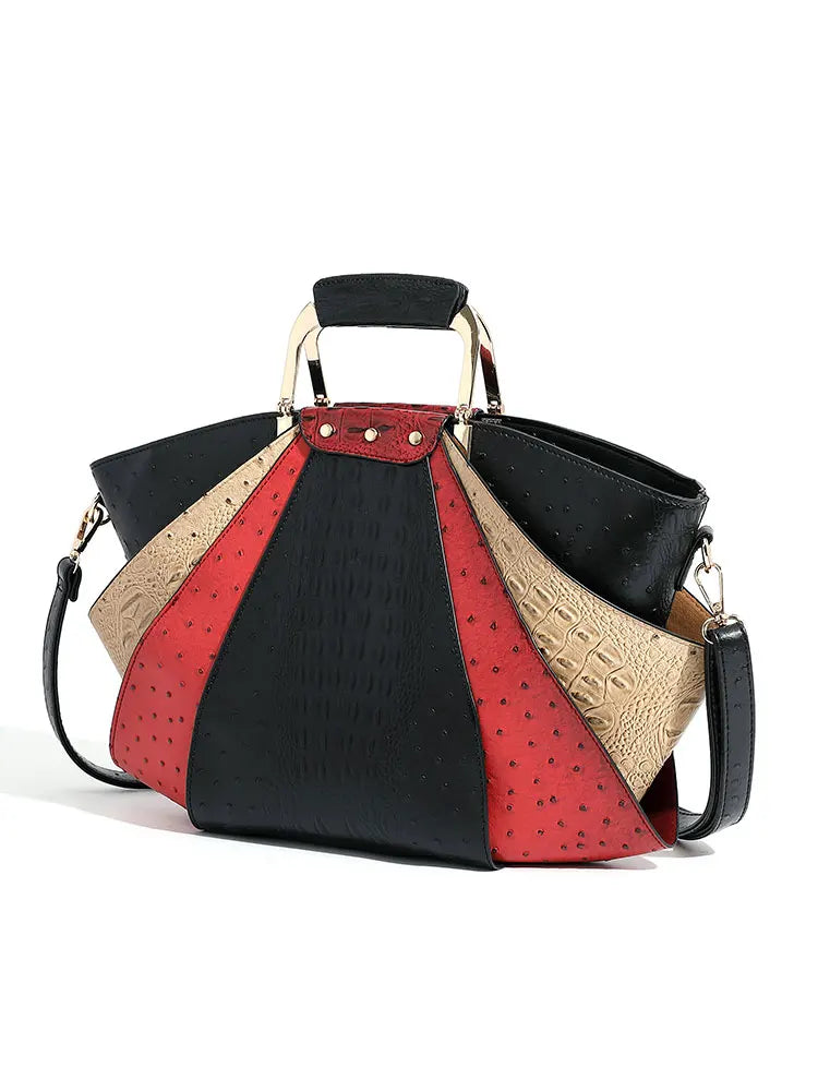 Bag Woman Large Capacity Leather Purse Fashion Designer Metal Top Handle Handbags Women Crossbody Large Tote Bags for Women