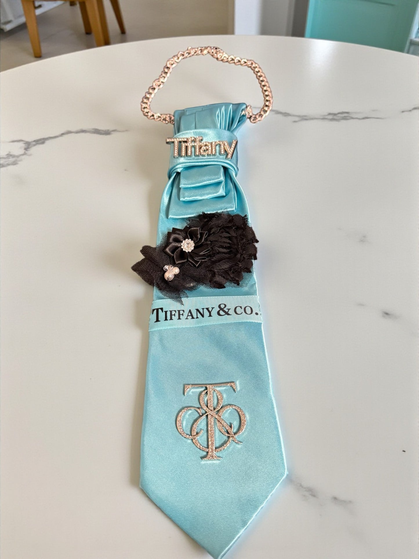 Blue Luxe Signature Tie – Handcrafted Satin Couture Accessory | Legacy Dealz