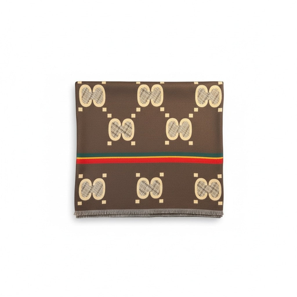 Legacy Luxe Mocha Emblem Heritage Scarf