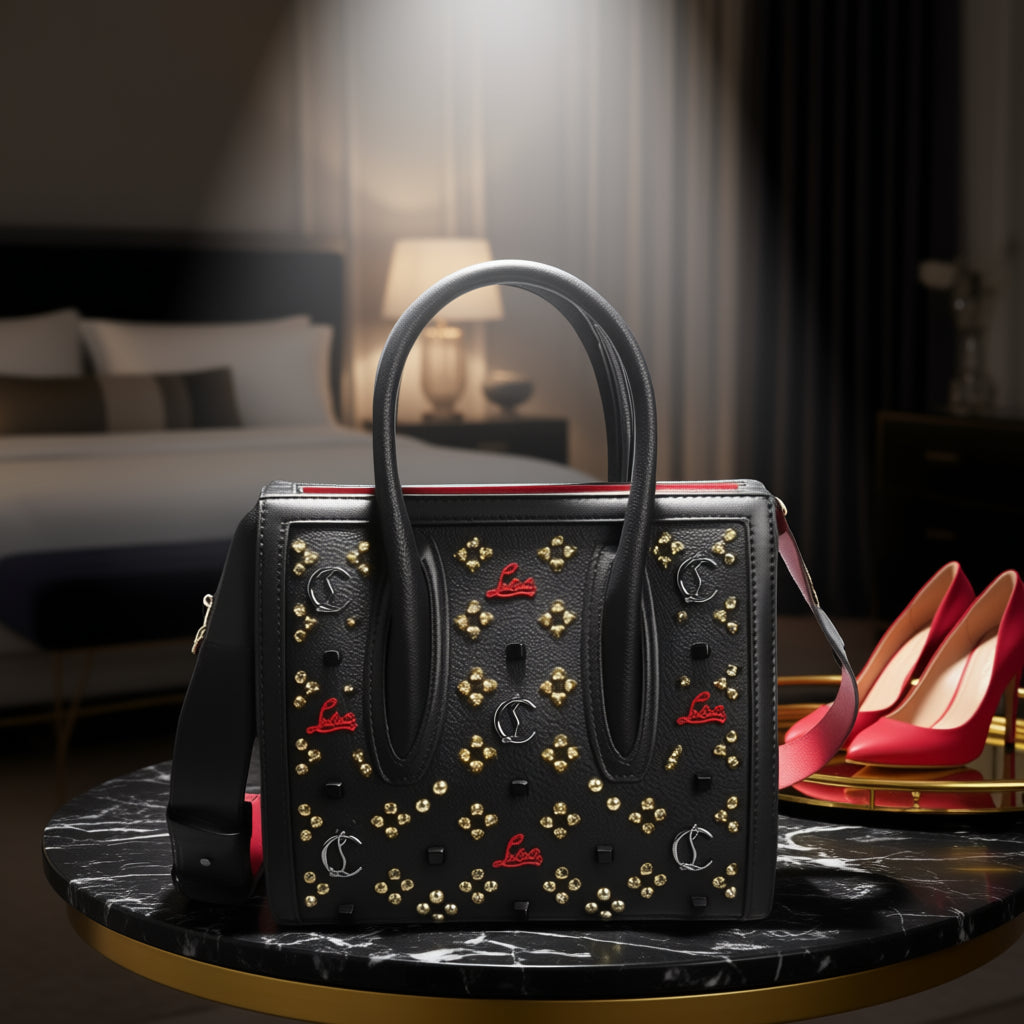 Studded Black Luxe Handbag