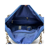 Midnight Chic Crystal Tote – Luxury Embellished Denim Bag