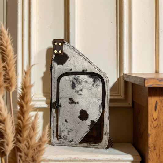 Cowhair Sling Bag- Speckled