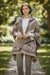 Equestrian Heritage Luxe Shawl – Cashmere-Feel Oversized Statement Wrap draped elegantly over a model outdoors.