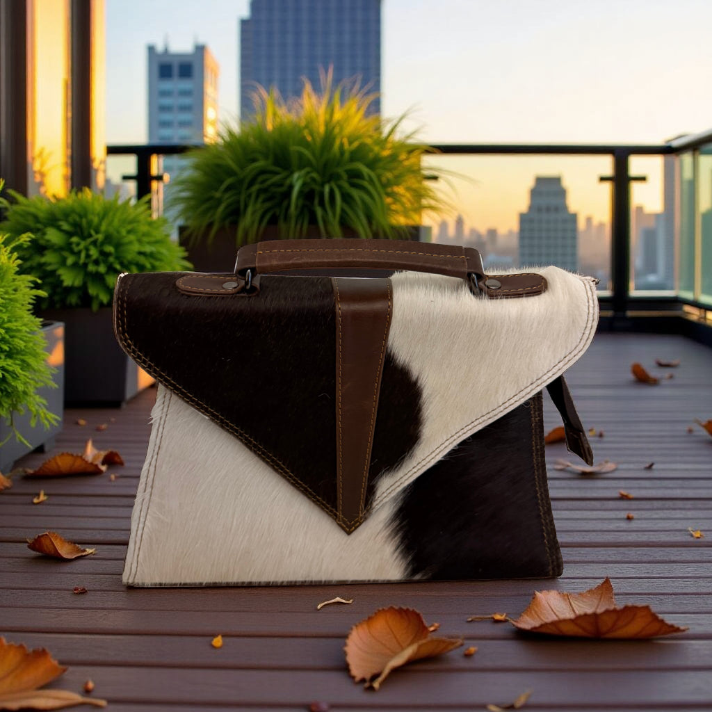 Cowhair Triangle Bag