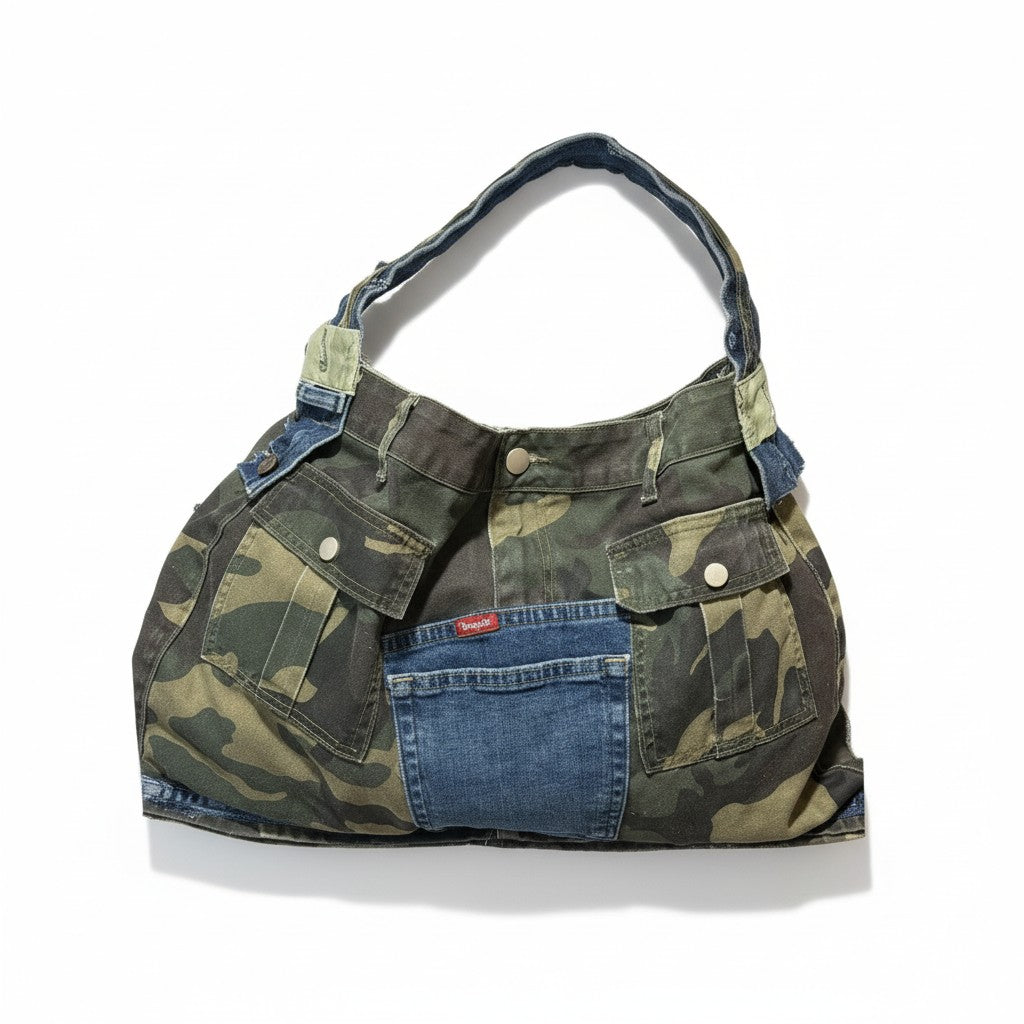 Camouflage Denim Treasure Set -Hat, Bag, Bangles